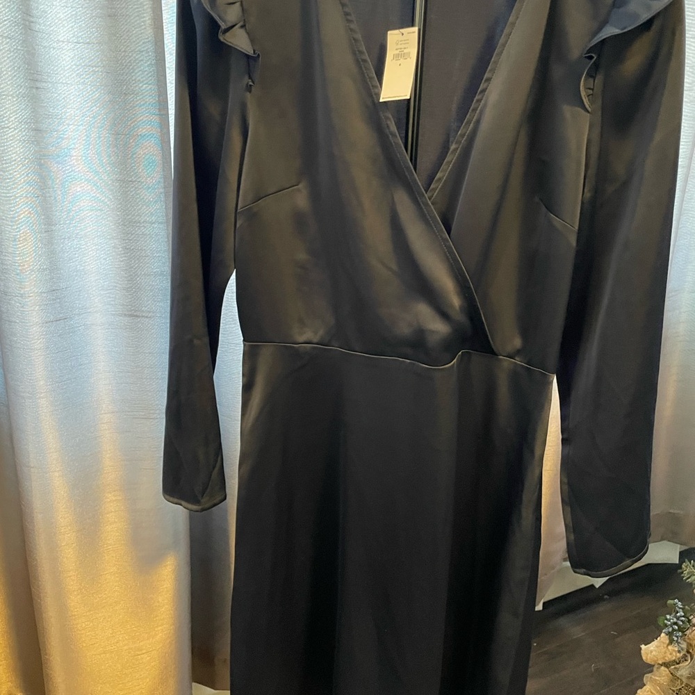 NWT Banana Republic Elegant Black Wrap Dress